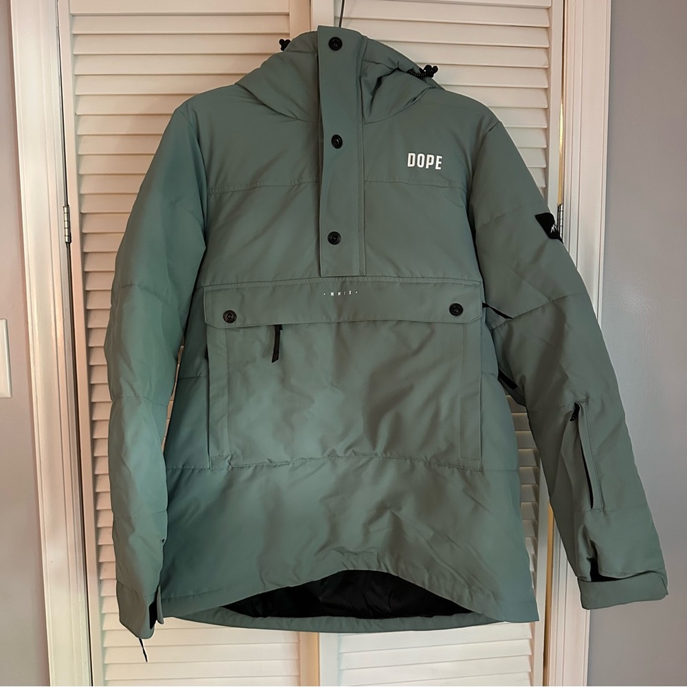 Dope Snow Green Puffer Snowboard Jacket